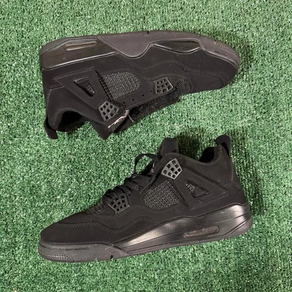 Air Jordan 4 Retro Black Cat Mens Sneakers Size 13 CU1110-010